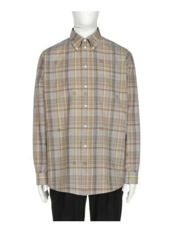 Fendi o1B3y1r0526 Checked Shirt in Multicolor Size US M / EU 48-50 / 2 - 1 Preview