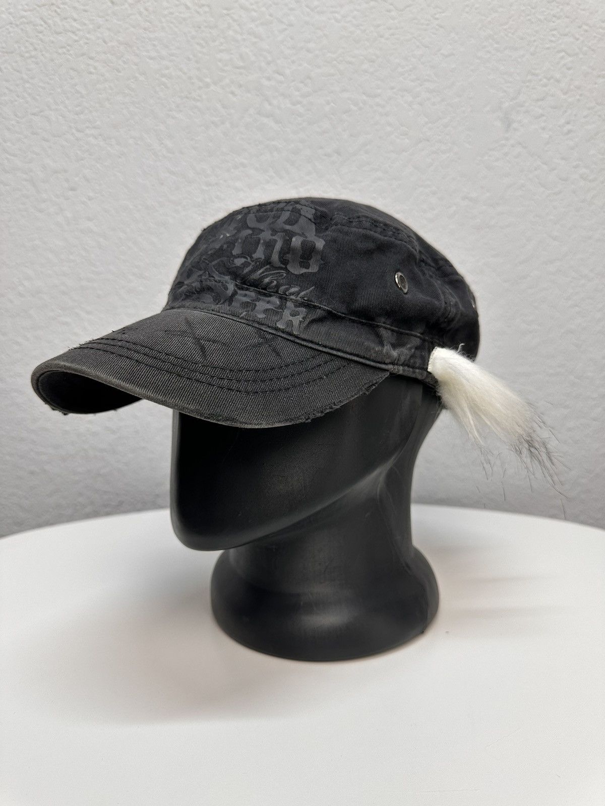 If Six Was Nine Japan Vintage Ifsixwasnine knit hat Lgb fur Rabbit Cap Goose Size ONE SIZE - 5 Thumbnail