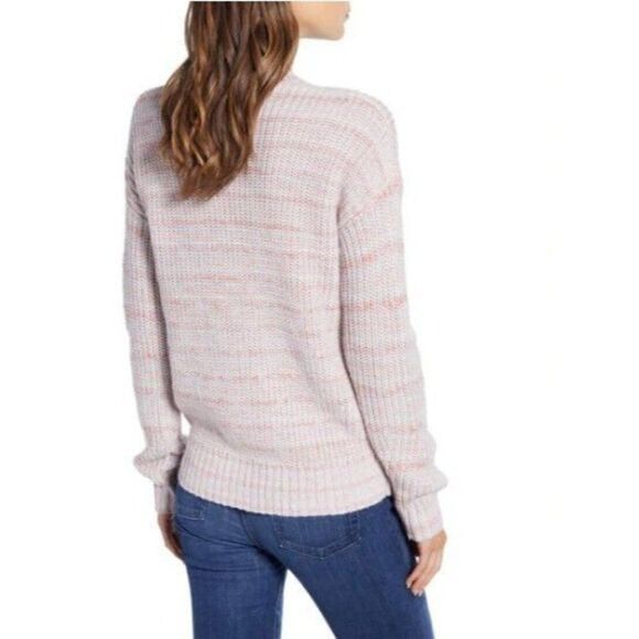 Lucky Brand Lucky Brand Marled-Knit Crewneck Sweater, Pink, Sz. M Size M / US 6-8 / IT 42-44 - 2 Thumbnail