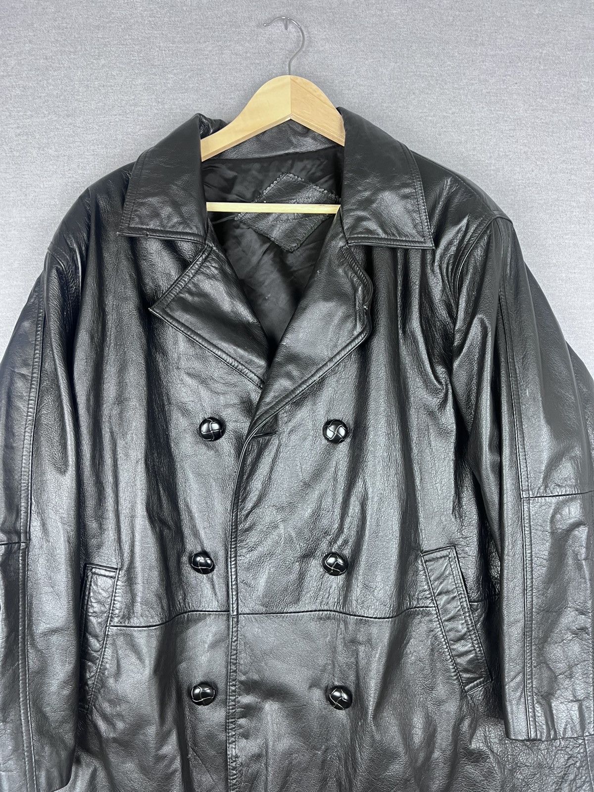 Vintage Vintage 80s 90s Men’s Black Leather Jacket Fits XXL Size US XXL / EU 58 / 5 - 1 Thumbnail