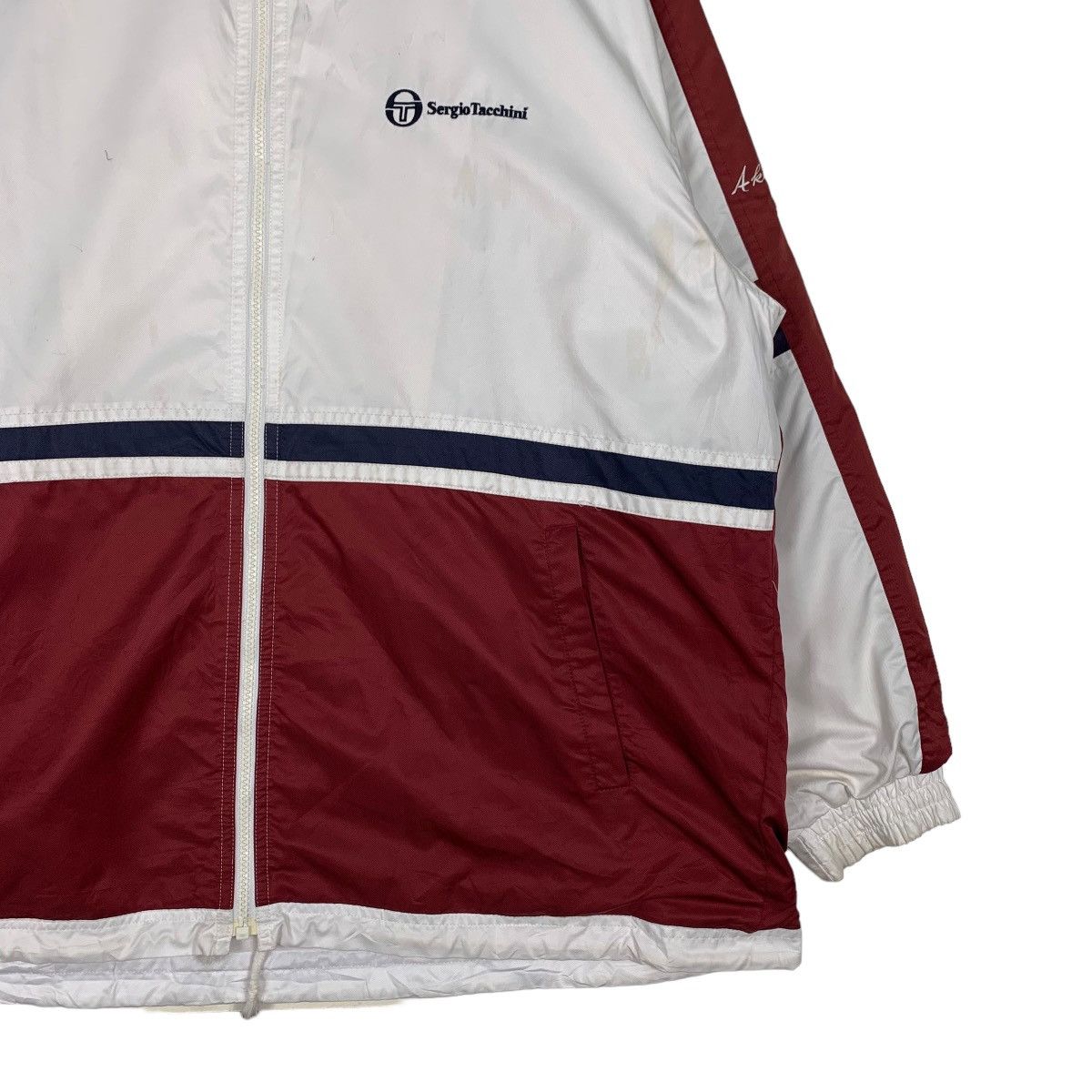 Sergio Tacchini SERGIO TACCHINI Red White Colorblock Light Jacket #1013-C45 Size US L / EU 52-54 / 3 - 4 Thumbnail