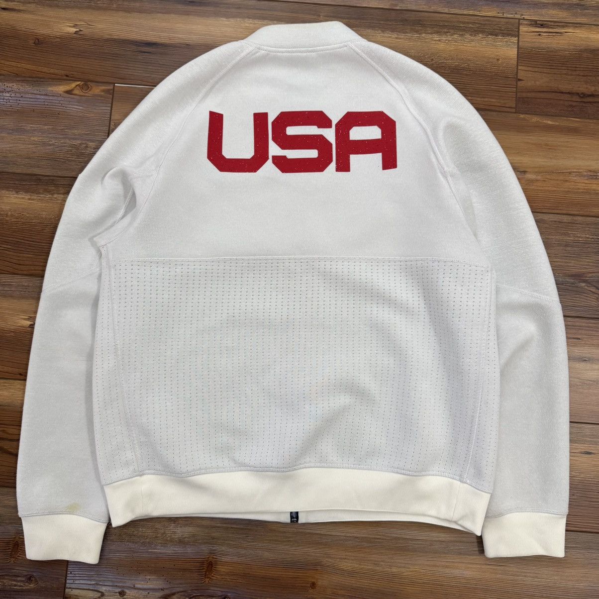 Nike White Nike Tech Team USA 2020 Tokyo Olympics Media Jacket Size US L / EU 52-54 / 3 - 2 Thumbnail