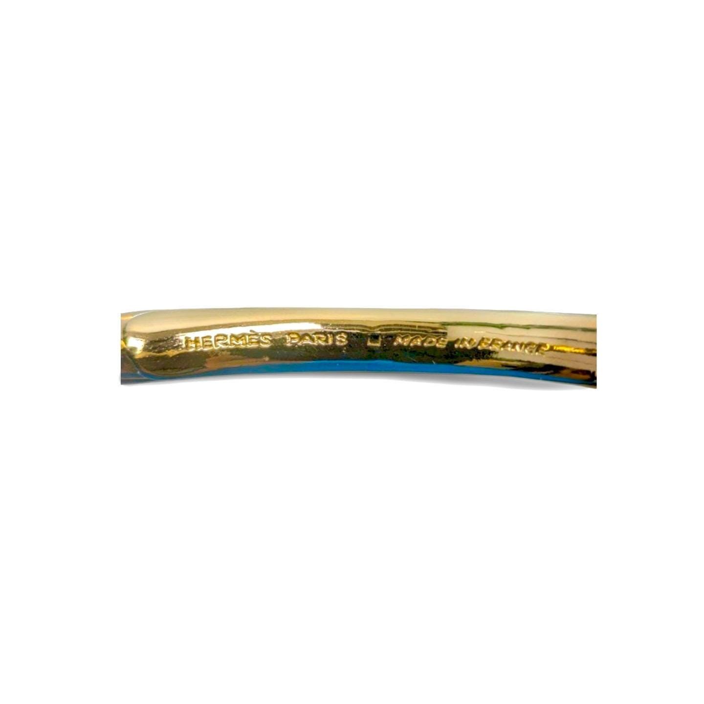 Hermes Vintage Hermes golden horse head design bangle, bracelet. Size ONE SIZE - 8 Thumbnail