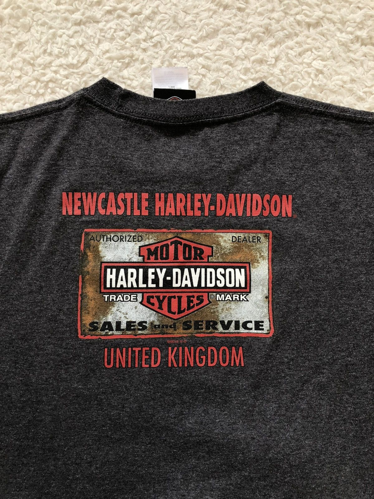 Harley Davidson × Vintage Tshirt Harley Davidson United Kingdom Size US L / EU 52-54 / 3 - 3 Thumbnail