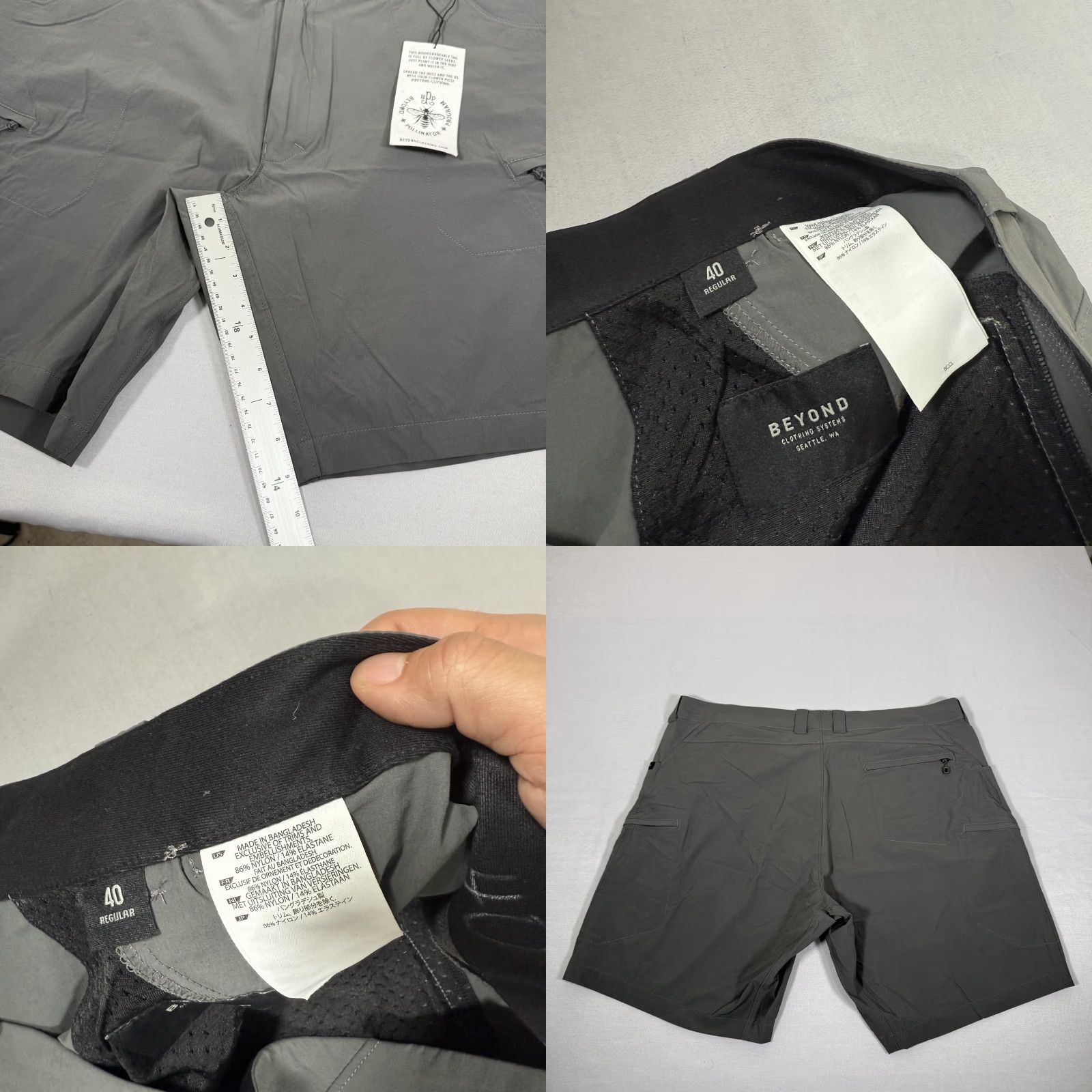 Vintage Beyond Clothing Shorts Mens 40 Gray Eryx Ultralight K4 Stretch Military Cargo Size US 40 / EU 56 - 8 Thumbnail