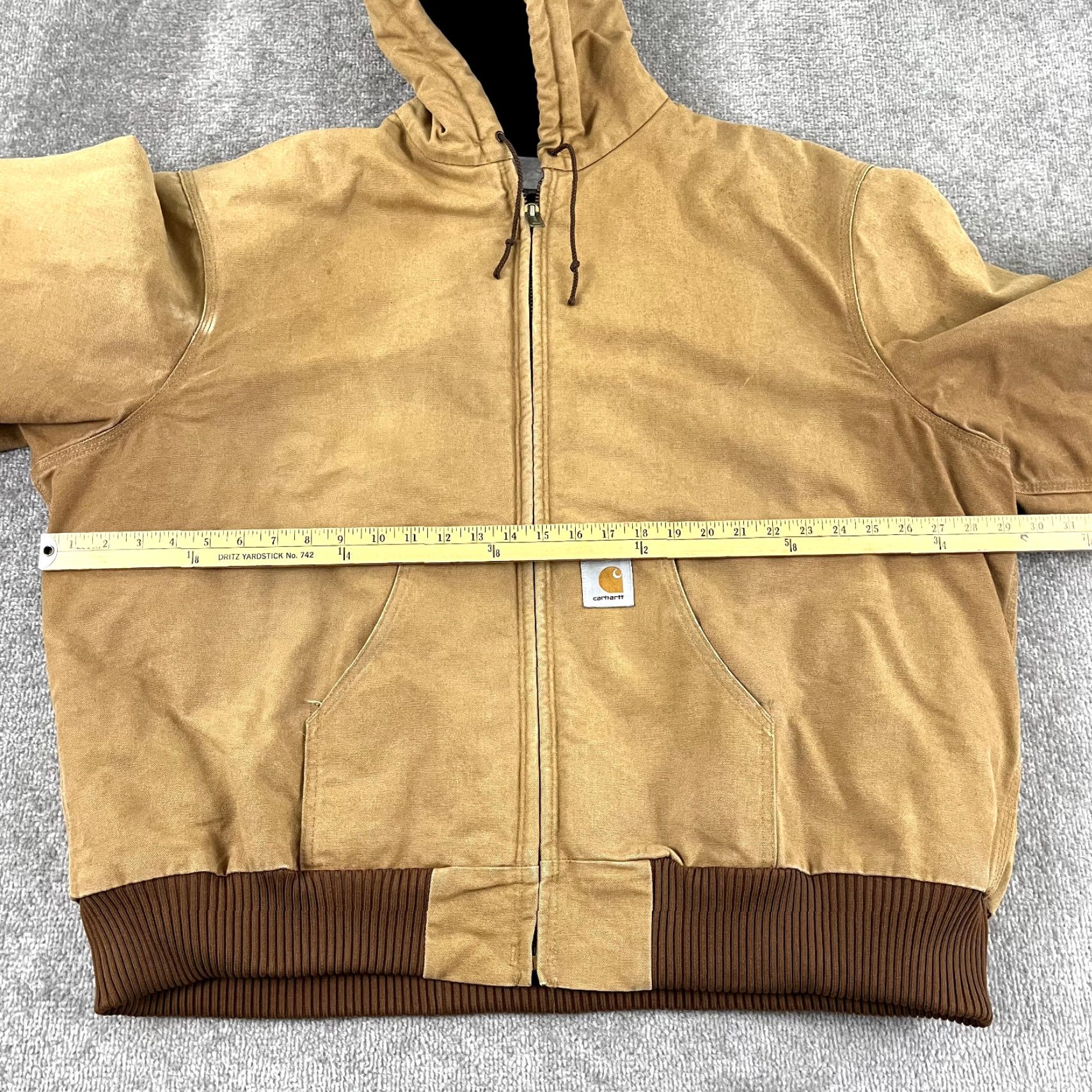 Carhartt CARHARTT Jacket Mens 3XL Brown Workwear Hooded Fleece Lined Zip Mid-Length Outdoor Casual, Classic, Outerwear, Winters Size US XXL / EU 58 / 5 - 6 Thumbnail