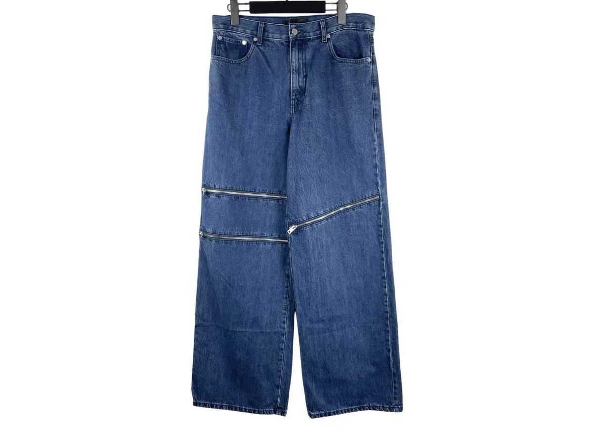 Helmut Lang Helmut Lang Zip Wide-Leg Jeans J31 Size US 32 / EU 48 - 1 Thumbnail