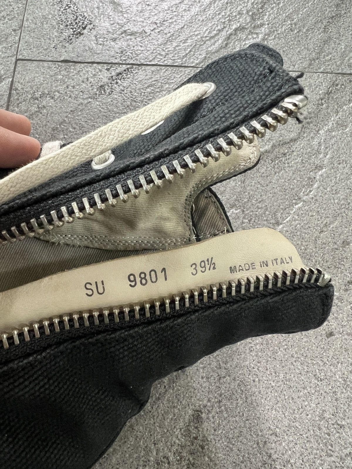 Rick Owens Drkshdw Rick Owens DRKSHDW Ramones High Canvas Black EU39.5 Size US 9.5 / IT 39.5 - 7 Thumbnail