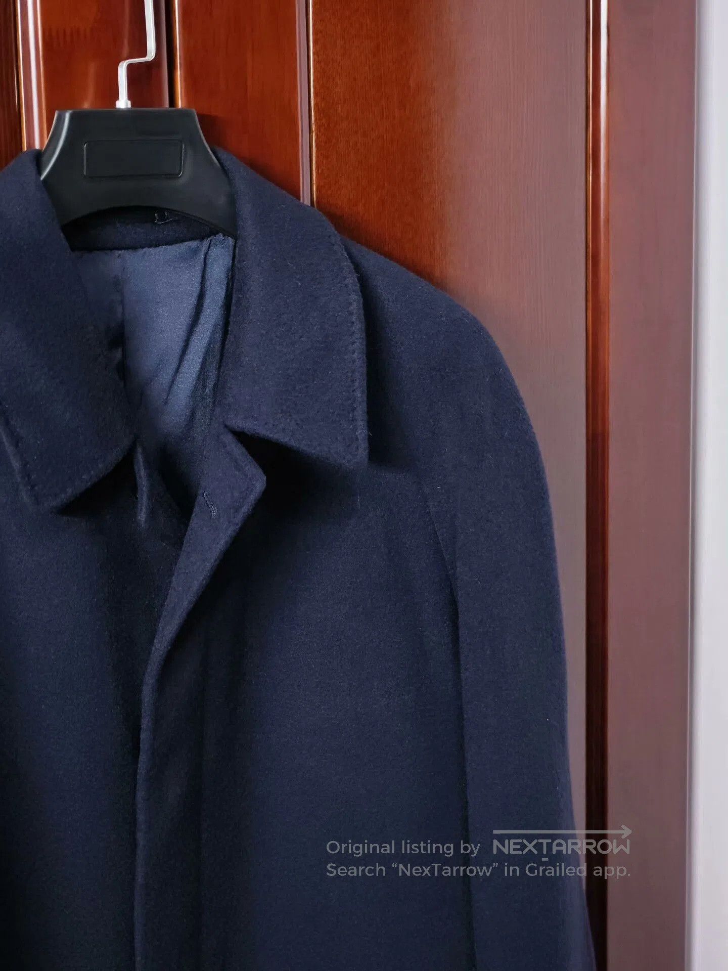 Japanese Brand Woolen Cashmere Coat with Shoulder Sleeves. Size US S / EU 44-46 / 1 - 2 Thumbnail