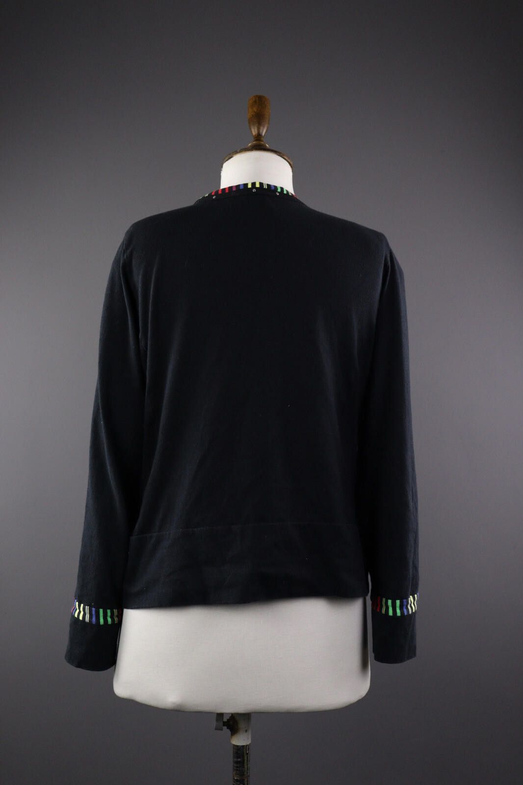 Carlo Colucci Carlo Colucci Woman Black Ruffle Cardigan Sweater Size 42 Size M / US 6-8 / IT 42-44 - 6 Thumbnail