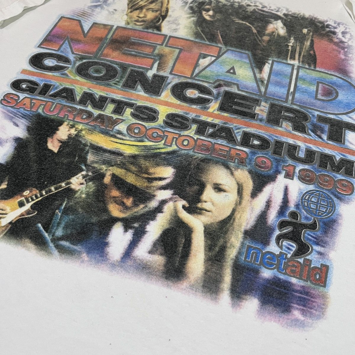 Rap Tees Vintage 90s NetAid Busta Rhymes Puff Daddy Mary J Blige XL Size US XL / EU 56 / 4 - 7 Thumbnail