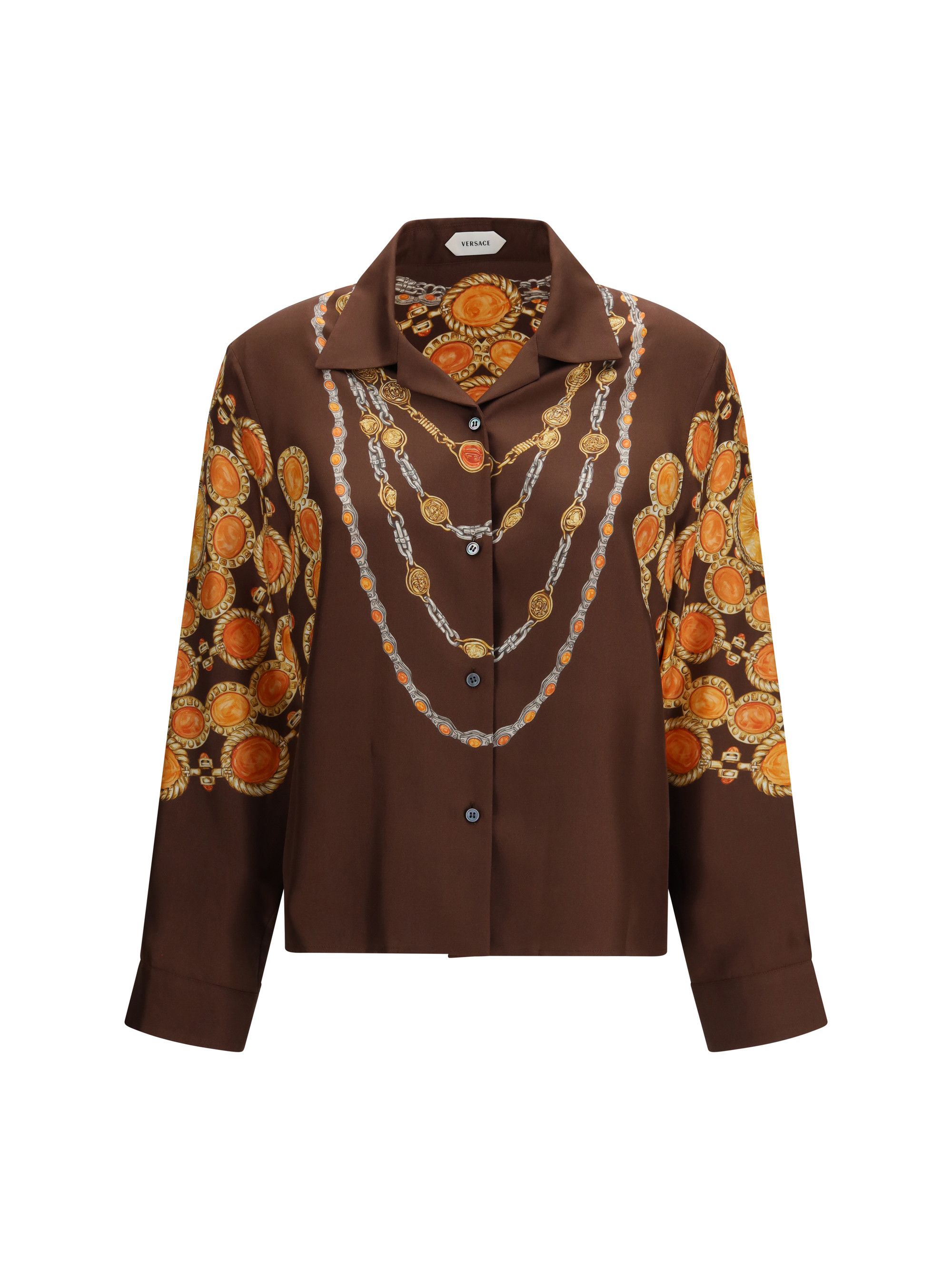 Versace Chain print buttoned Shirt Size M / US 6-8 / IT 42-44 - 1 Thumbnail