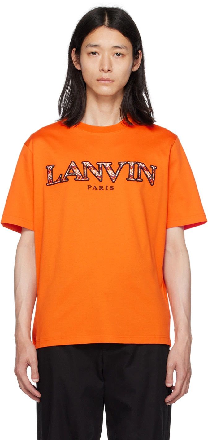 o1y0225 Logo Crewneck T-Shirt in Orange
