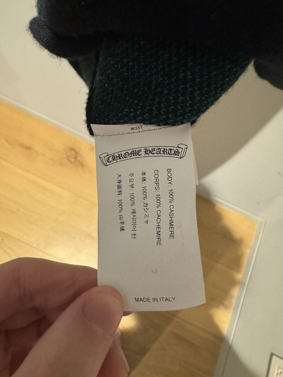 Chrome Hearts Cashmere Black/Green Chrome Hearts Sweater Size US L / EU 52-54 / 3 - 7 Thumbnail