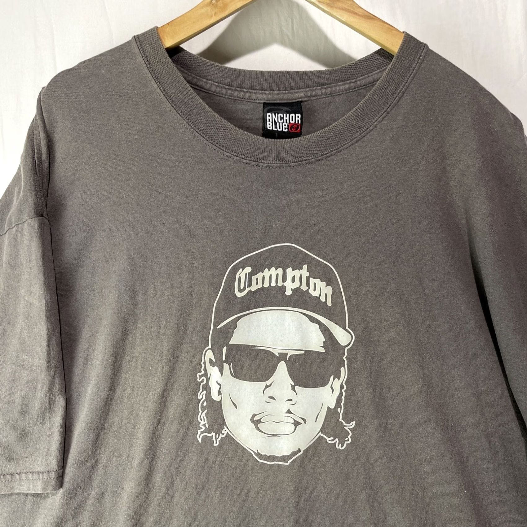 Anchor Blue Eazy E Shirt Mens 2XL Gray Anchor Blue Compton Rap Tee Vintage Hip Hop Size US XXL / EU 58 / 5 - 4 Thumbnail