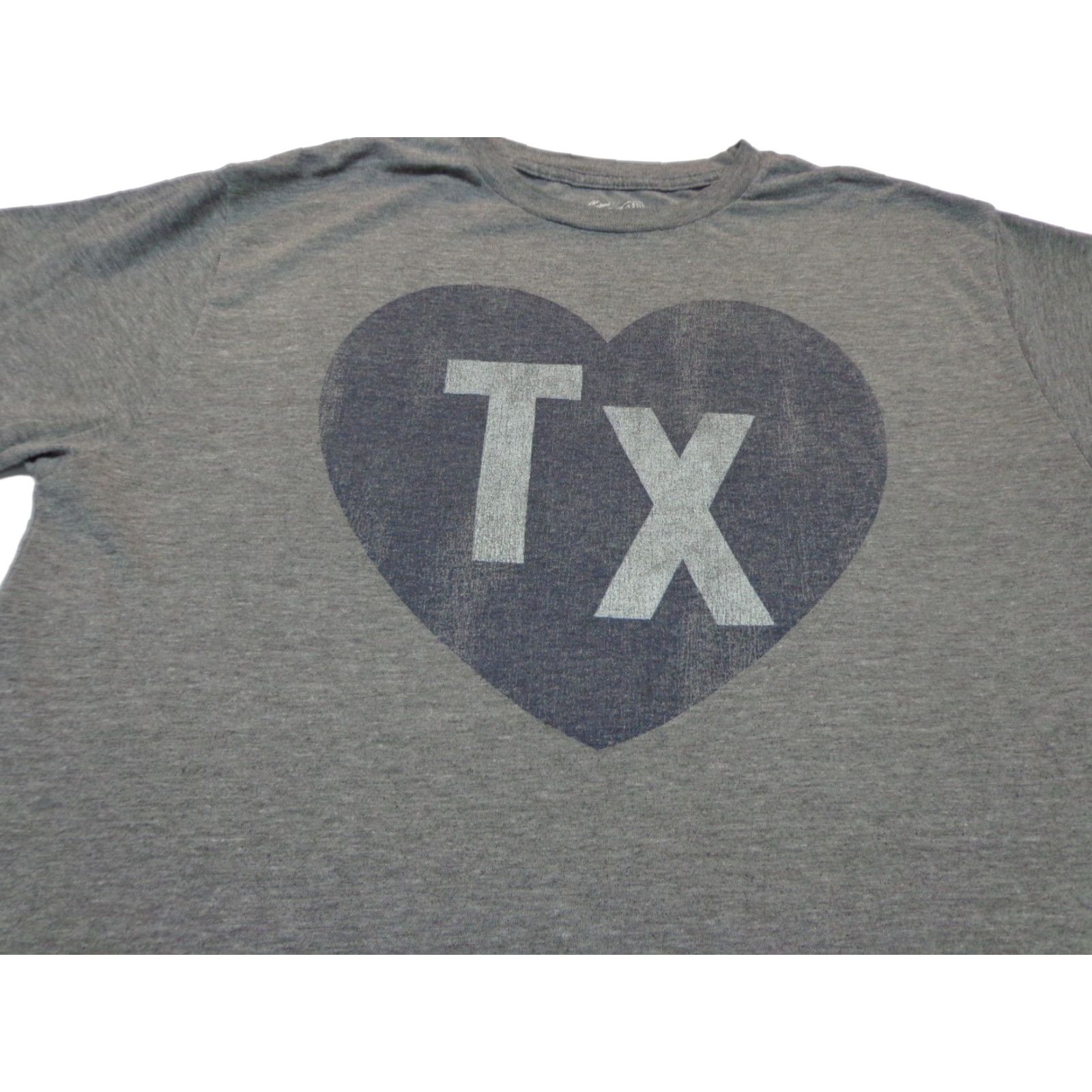 Vintage Retro Brand TEXAS Heart Graphic Heather Gray T Shirt M Adult Regular Cotton Blend Logo Size US M / EU 48-50 / 2 - 1 Thumbnail