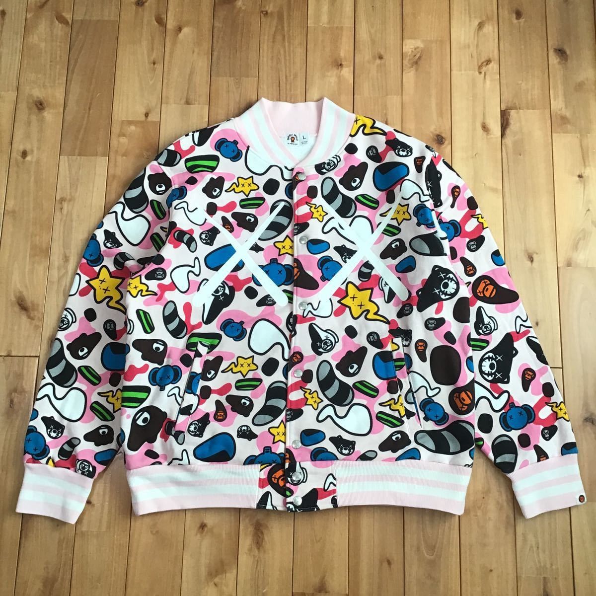 Bape × Kaws × Nigo BAPE × KAWS Milo Animal Kingdom sweat varsity jacket ape Size US L / EU 52-54 / 3 - 1 Thumbnail