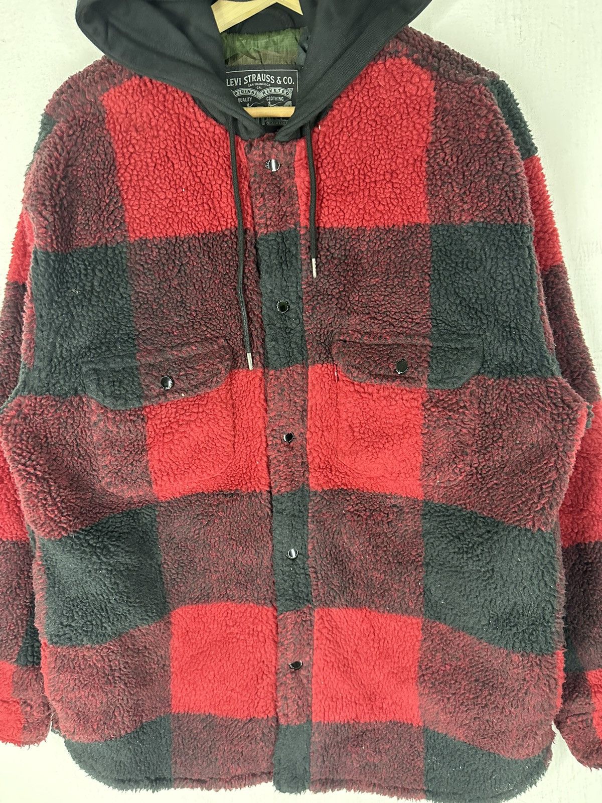 Levi's Vintage Clothing Levi’s Sherpa Jackson Worker Hoodie Shirt Fleece Jacket Size US M / EU 48-50 / 2 - 3 Thumbnail