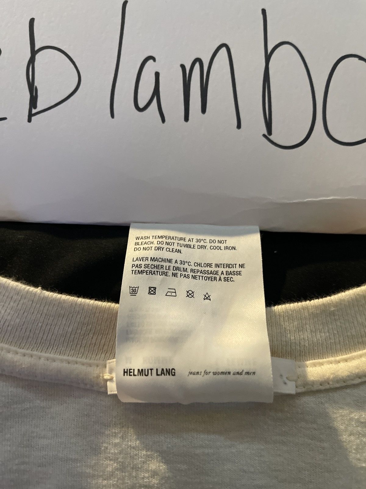 Helmut Lang Helmut Lang Cream Embroidery T Shirt Size US M / EU 48-50 / 2 - 4 Thumbnail