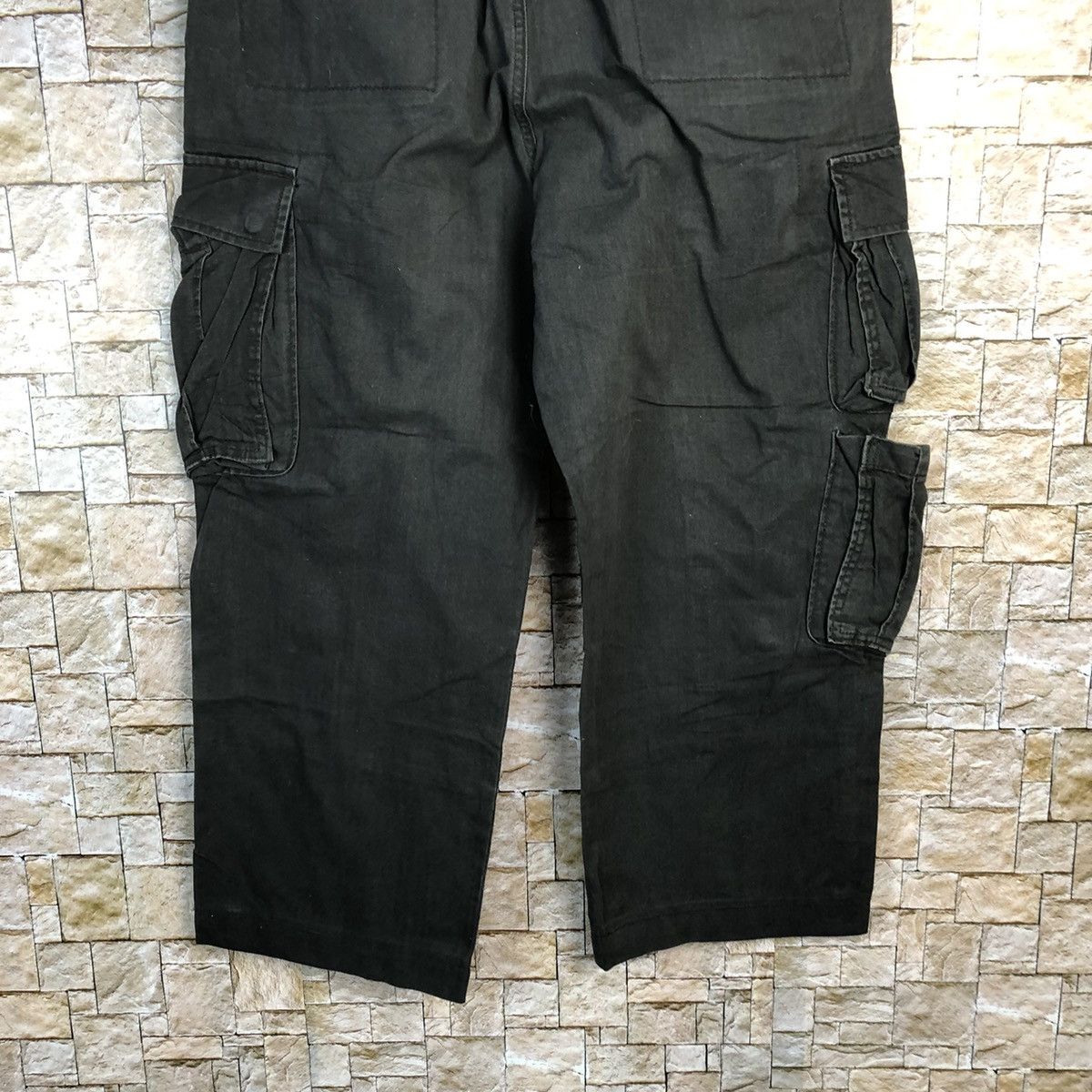 Japanese Brand Gap Black faded Cargo utility Multipocket Pants #A737 Size US 36 / EU 52 - 16 Thumbnail