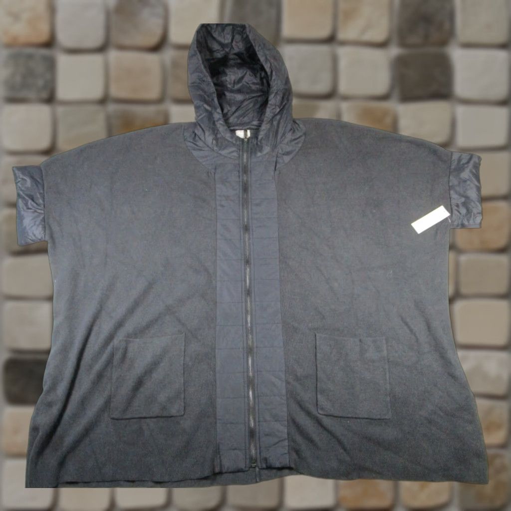 Vintage Chico's Zenergy Jacket Women's Regular Cotton Blend Knit Oversized Full Zip Gray L Size L / US 10 / IT 46 - 1 Thumbnail