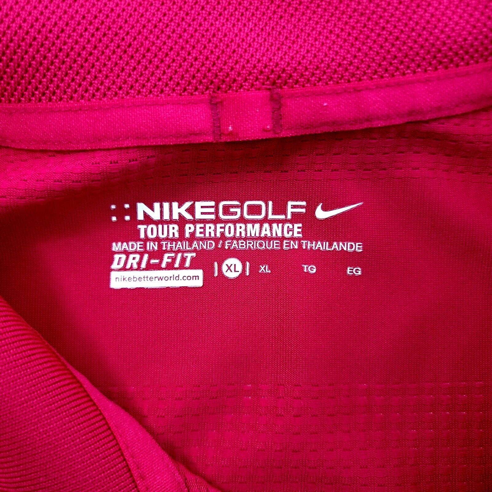 Nike Nike Golf Tour Performance Dri-Fit Magenta Pink XL Collared Size US XL / EU 56 / 4 - 8 Thumbnail