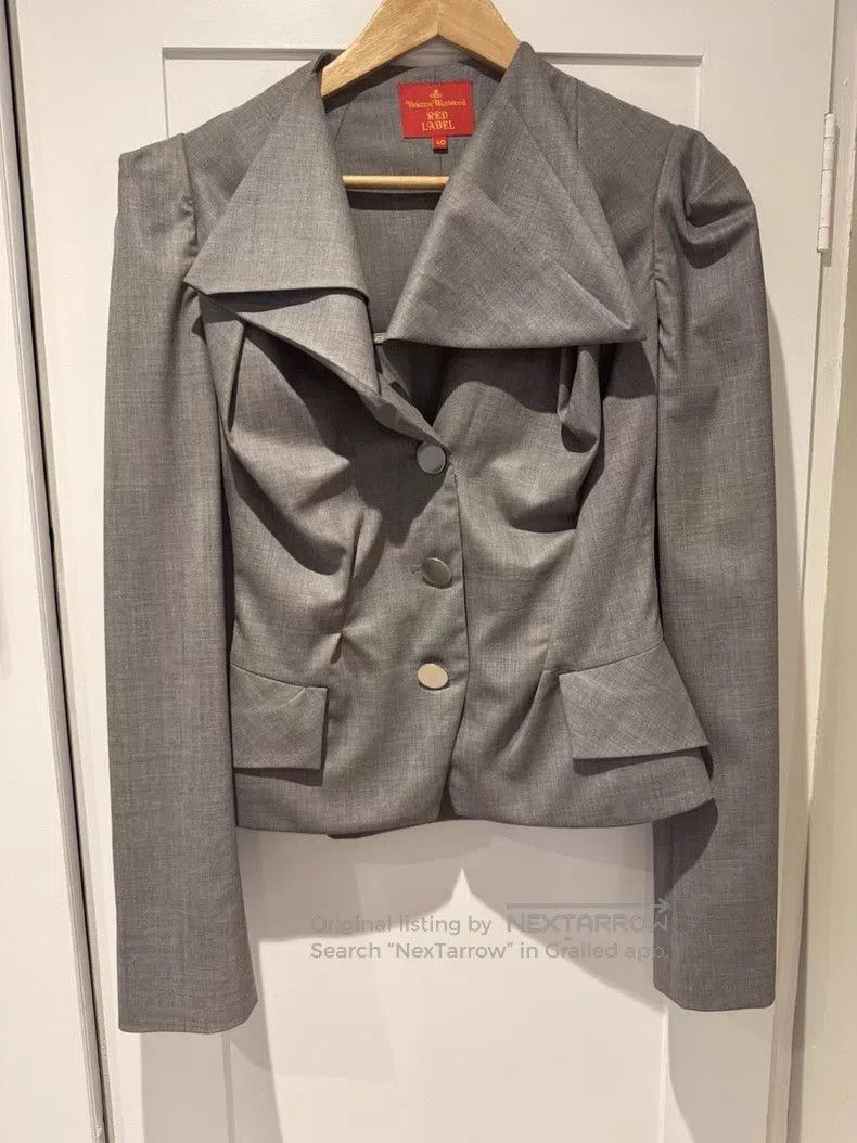 Vivienne Westwood Vivienne Westwood Gray Collarless Business Suit Size S / US 4 / IT 40 - 2 Thumbnail