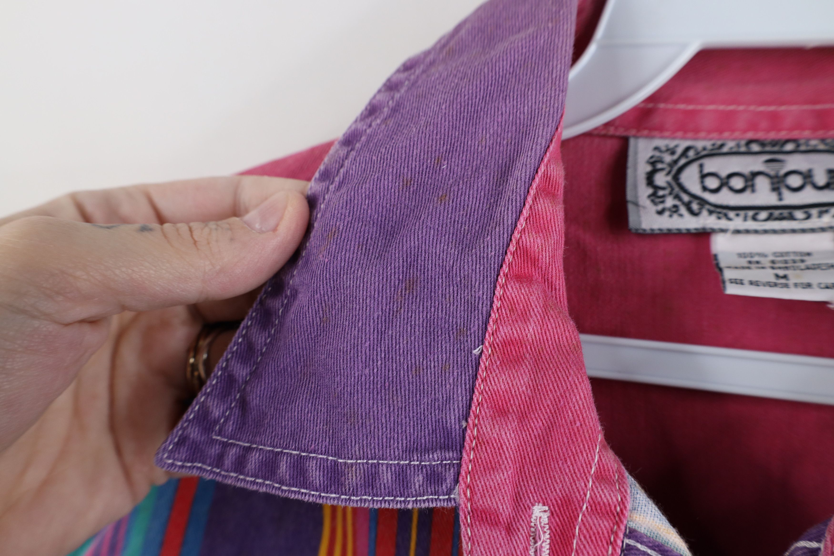 Vintage Vintage 90s Streetwear Rainbow Sleeveless Button Shirt Size M / US 6-8 / IT 42-44 - 4 Thumbnail