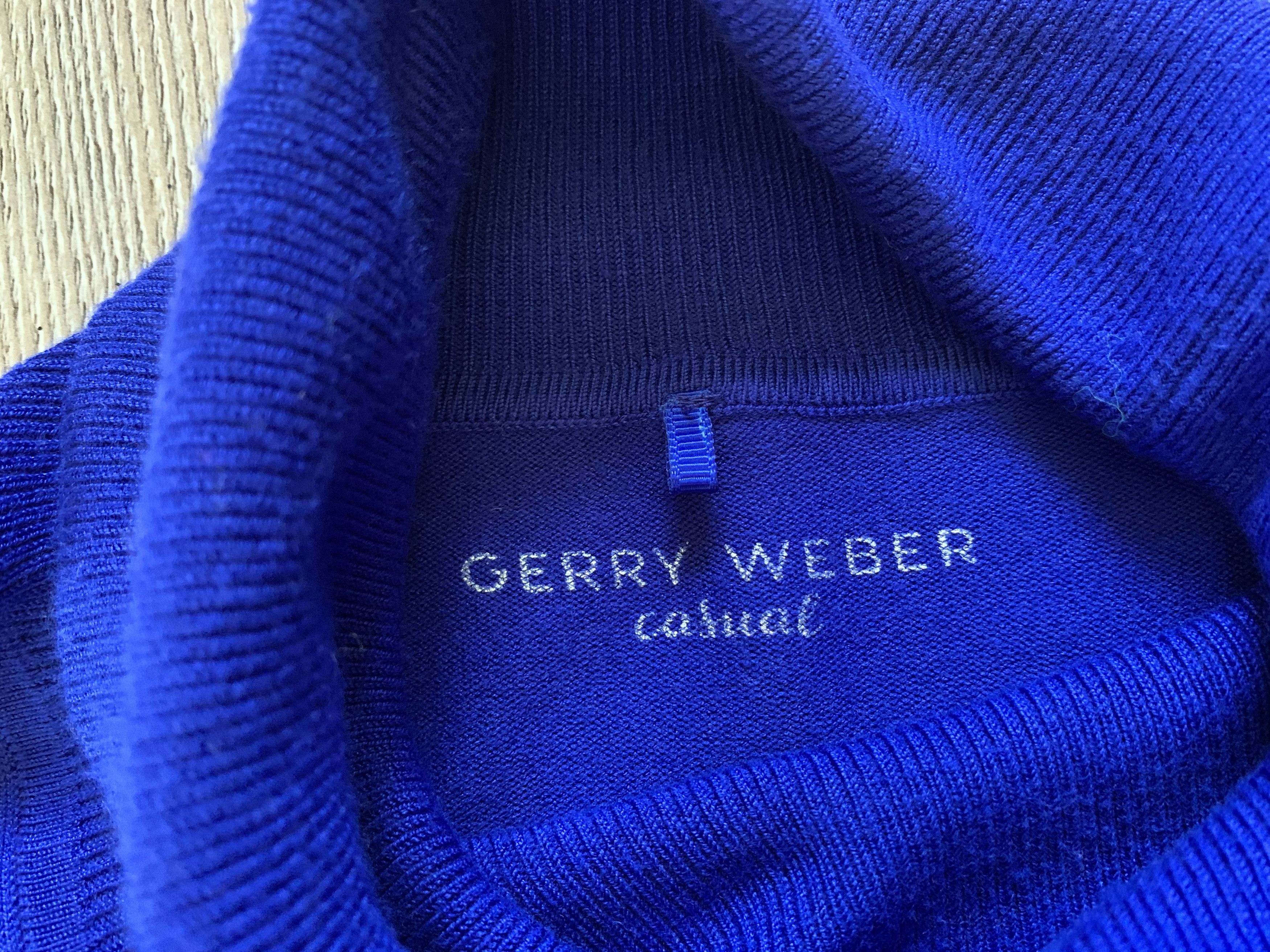 Designer Gerry Weber Poloneck Cotton Sweatshirt Size US M / EU 48-50 / 2 - 6 Thumbnail