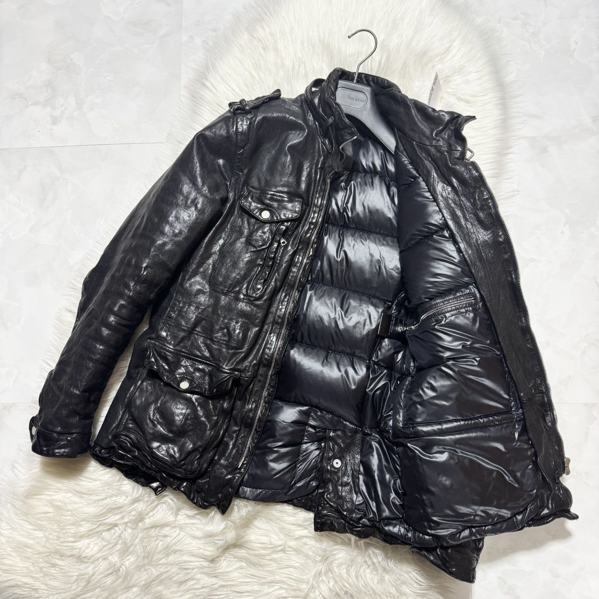 Neil Barrett Auth, Neil Barrett Padded Buffalo Leather Jacket Size US S / EU 44-46 / 1 - 9 Thumbnail