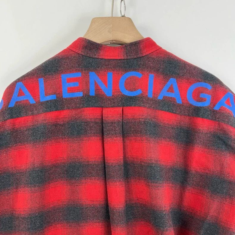 Balenciaga Balenciaga size 36 Black and red plaid back logo drawstrin Size S / US 4 / IT 40 - 7 Thumbnail