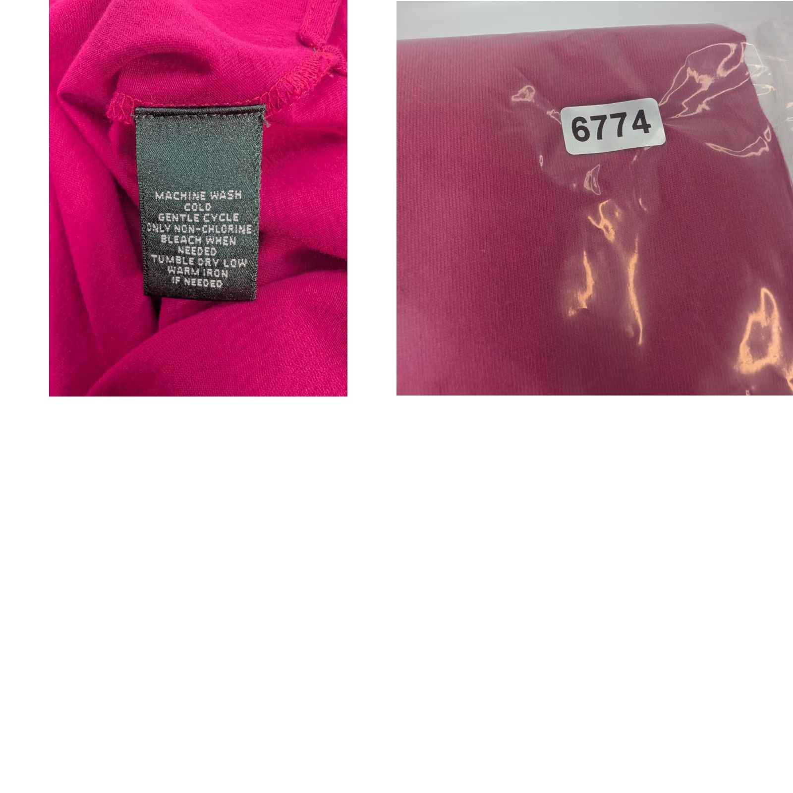 Ralph Lauren Lauren Ralph Lauren Womens Medium Cotton 3/4 Sleeve V-Neck Hot Pink Blouse Shirt Size M / US 6-8 / IT 42-44 - 8 Thumbnail