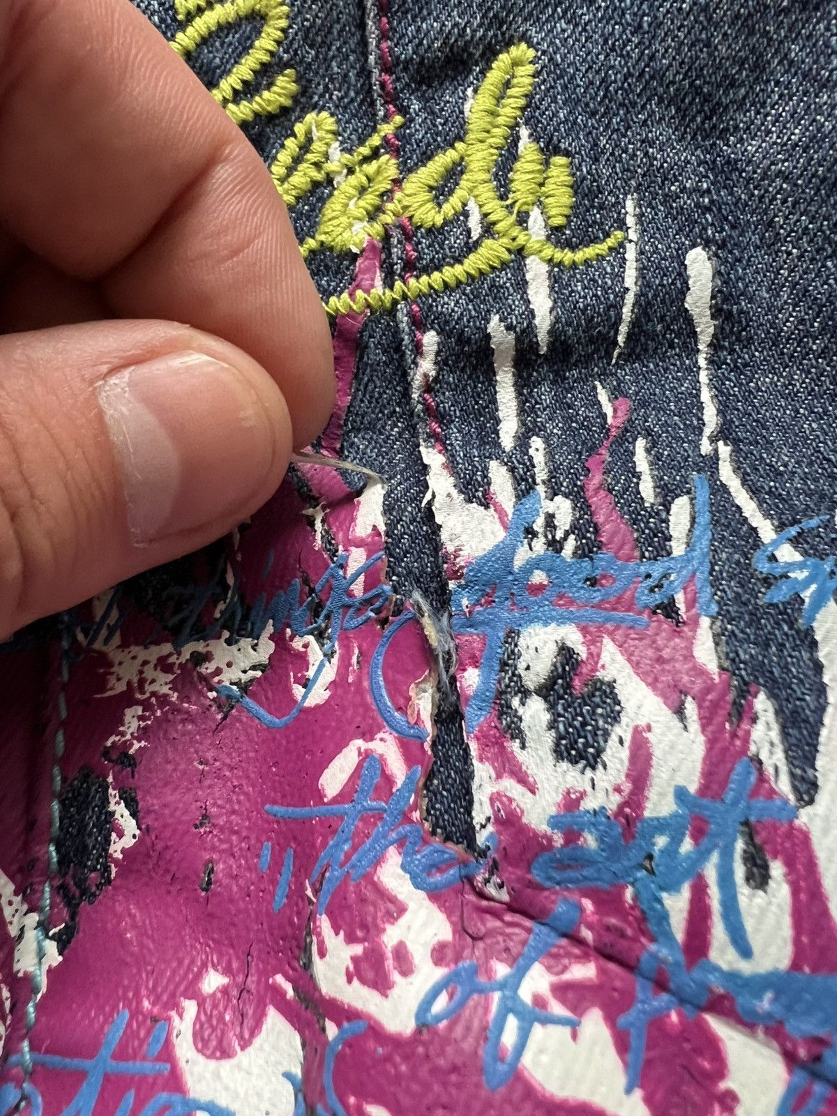 Ecko Unltd. Vintage y2k ecko echo denim jeans jorts shorts paint Size US 32 / EU 48 - 3 Thumbnail