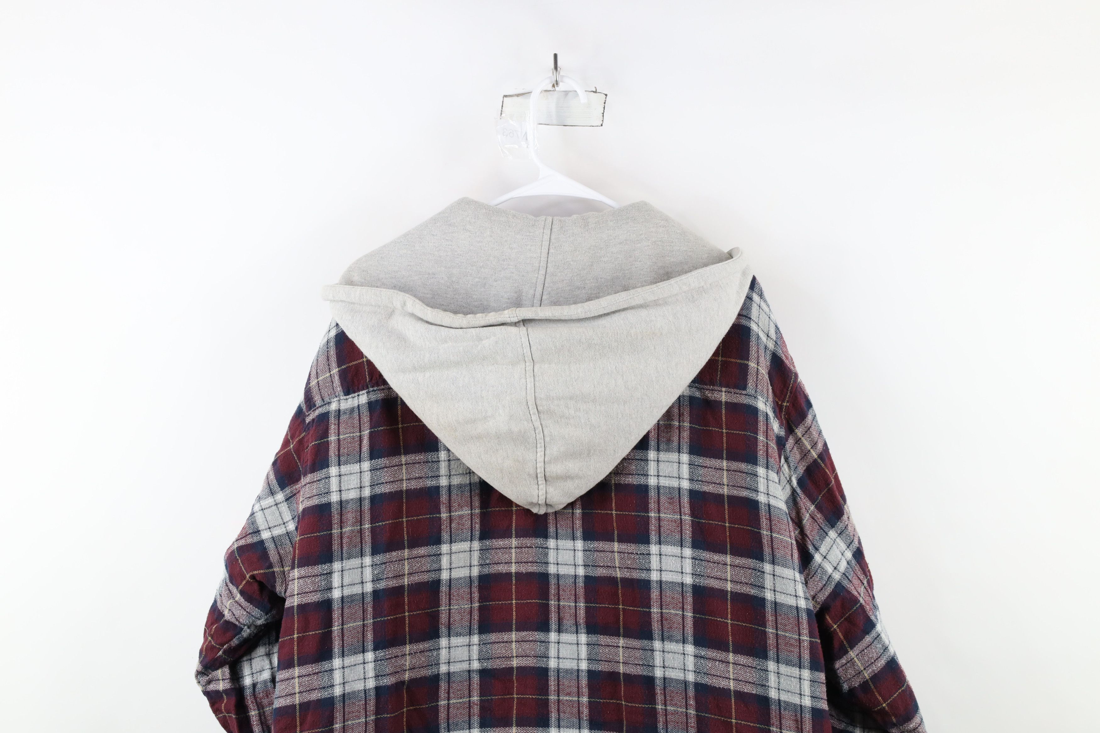 Vintage × Wrangler Vintage Wrangler Hooded Flannel Shirt Jacket Jac Shirt Size US XXL / EU 58 / 5 - 14 Thumbnail