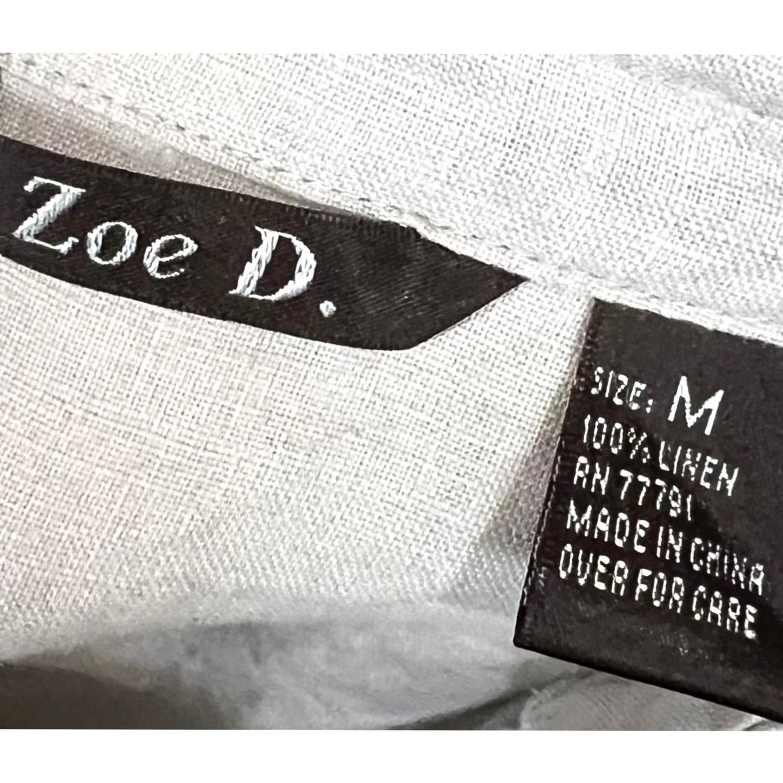 Vintage Zoe D. Women’s Linen Top Gray Sleeveless Cinched Waist Ruffled Collar Blouse M, Blouse, Women, Gray, Linen, Solid, Sleeveless, 50s? Size M / US 6-8 / IT 42-44 - 7 Thumbnail