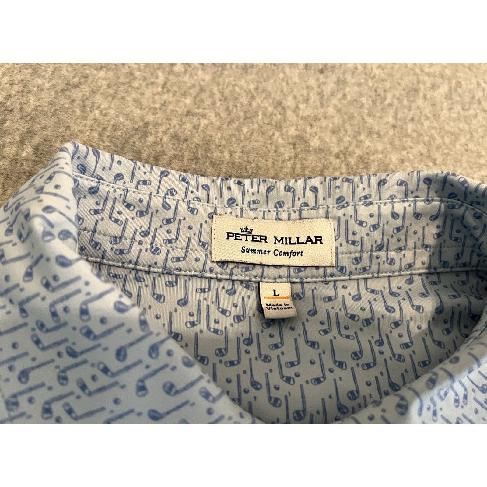 Peter Millar Peter Millar Summer Comfort Golf Polo Shirt Blue Mens Large Size US L / EU 52-54 / 3 - 2 Thumbnail