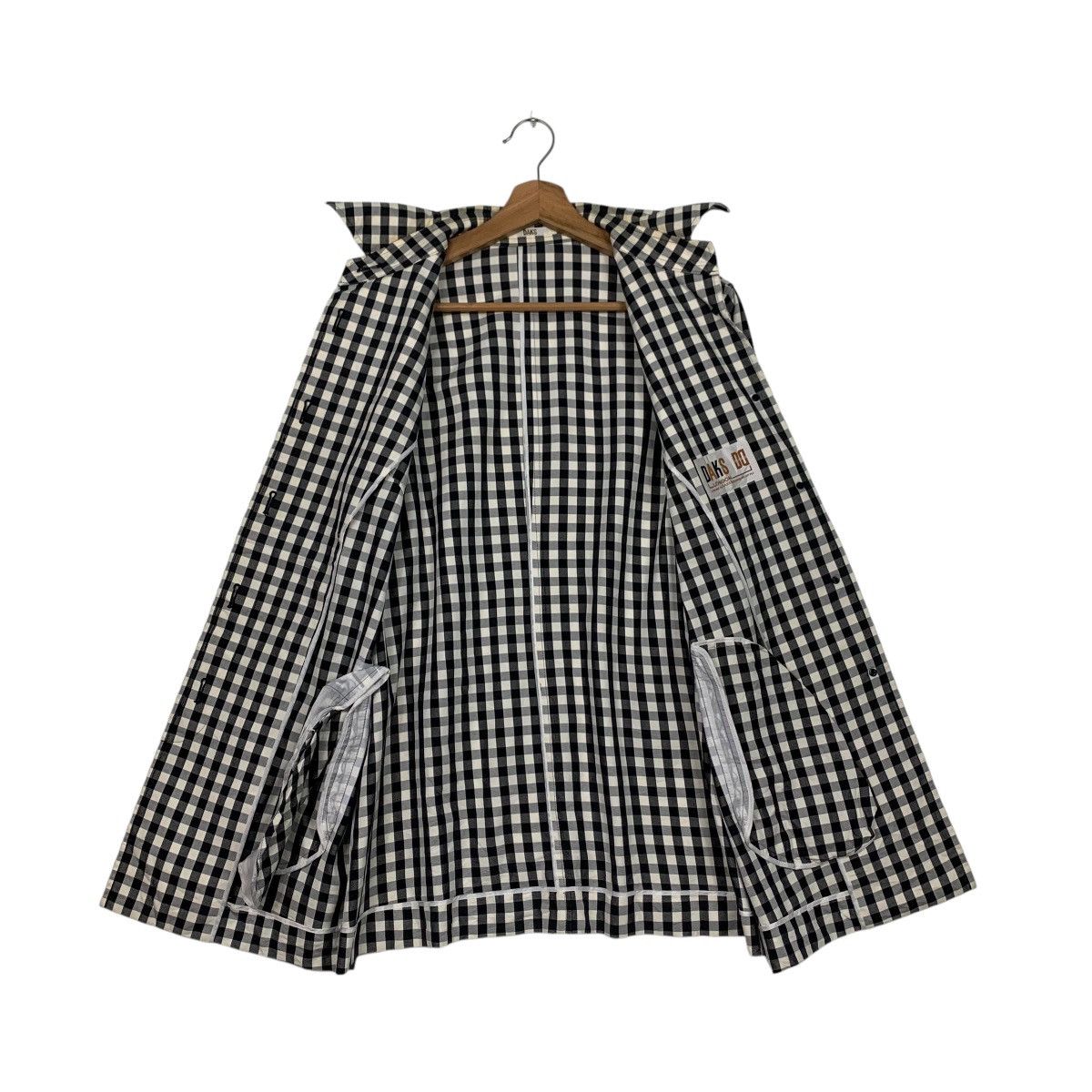 DAKS Vintage 90’s DAKS LONDON Black White Check Jacket #2599-C117 Size M / US 6-8 / IT 42-44 - 11 Thumbnail