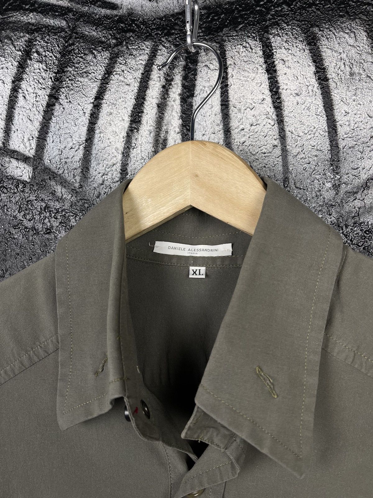 Daniele Alessandrini Daniele Alessandrini Italian Designer Khaki Shirt Size XL Size US XL / EU 56 / 4 - 2 Thumbnail
