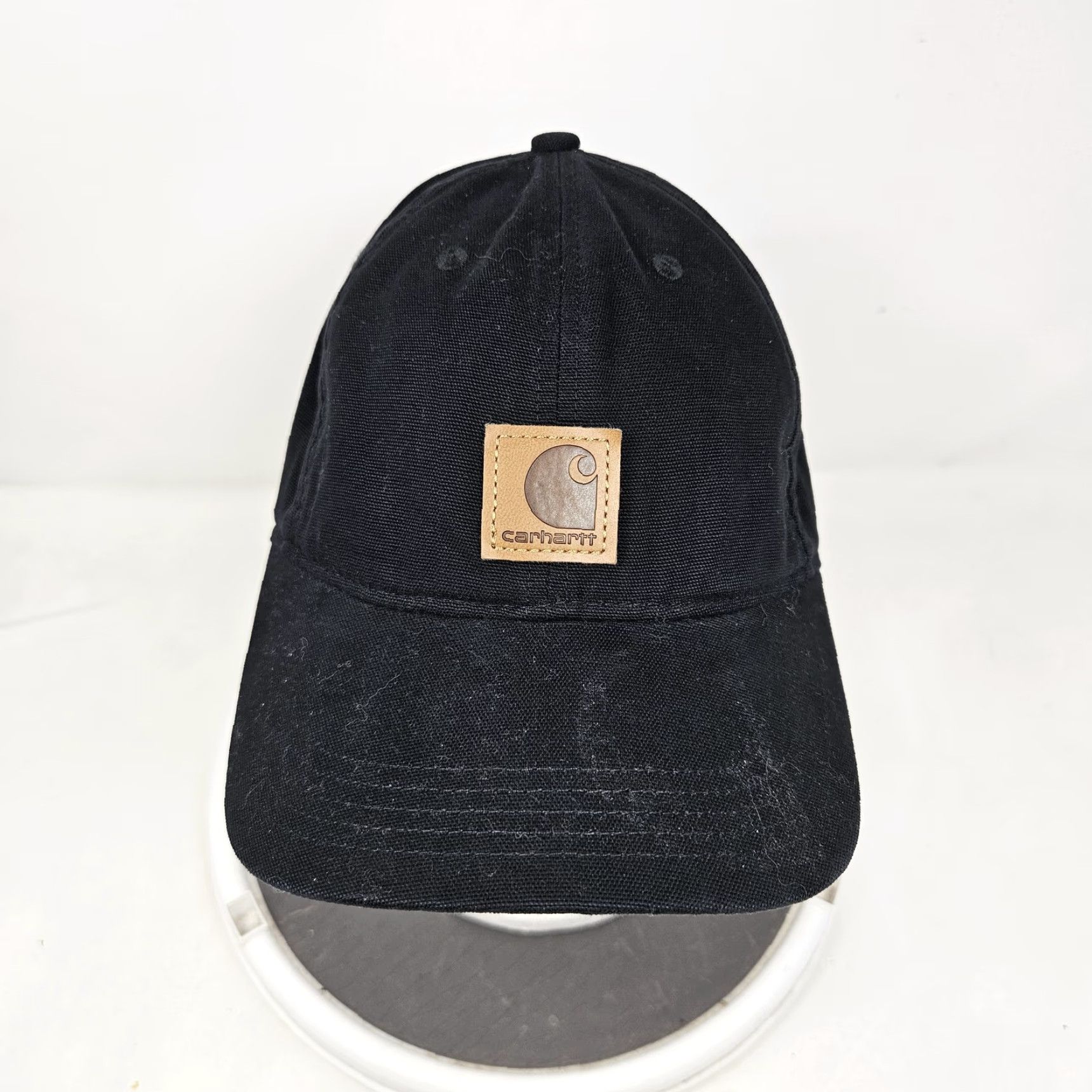 Carhartt Carhartt Hat Cap Strap Back Black Canvas Patch Mens Workwear Embroidered Logo Cap Size ONE SIZE - 2 Thumbnail