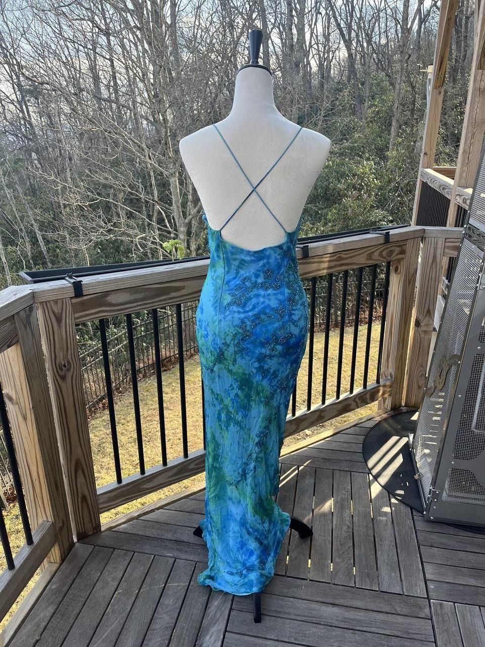 Other Gorgeous Vintage Scala Blue Beaded Embellished Gown Size M / US 6-8 / IT 42-44 - 3 Thumbnail