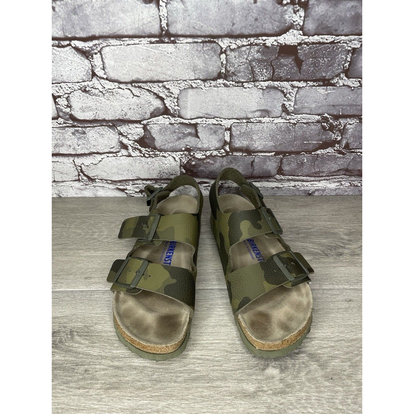 Birkenstock Birkenstock Milano Army Green Leather Ankle Strap Sandals Wo Size US 6.5 / IT 36.5 - 9 Thumbnail
