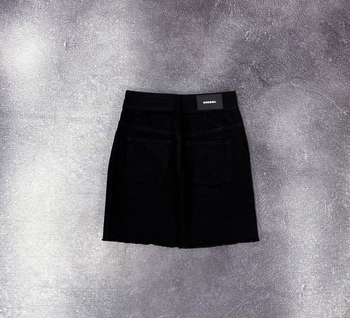 Diesel Diesel De-Baltra NWT Women’s Black Denim Cotton Mini Skirt Size 24" / US 00 / IT 34 - 2 Thumbnail