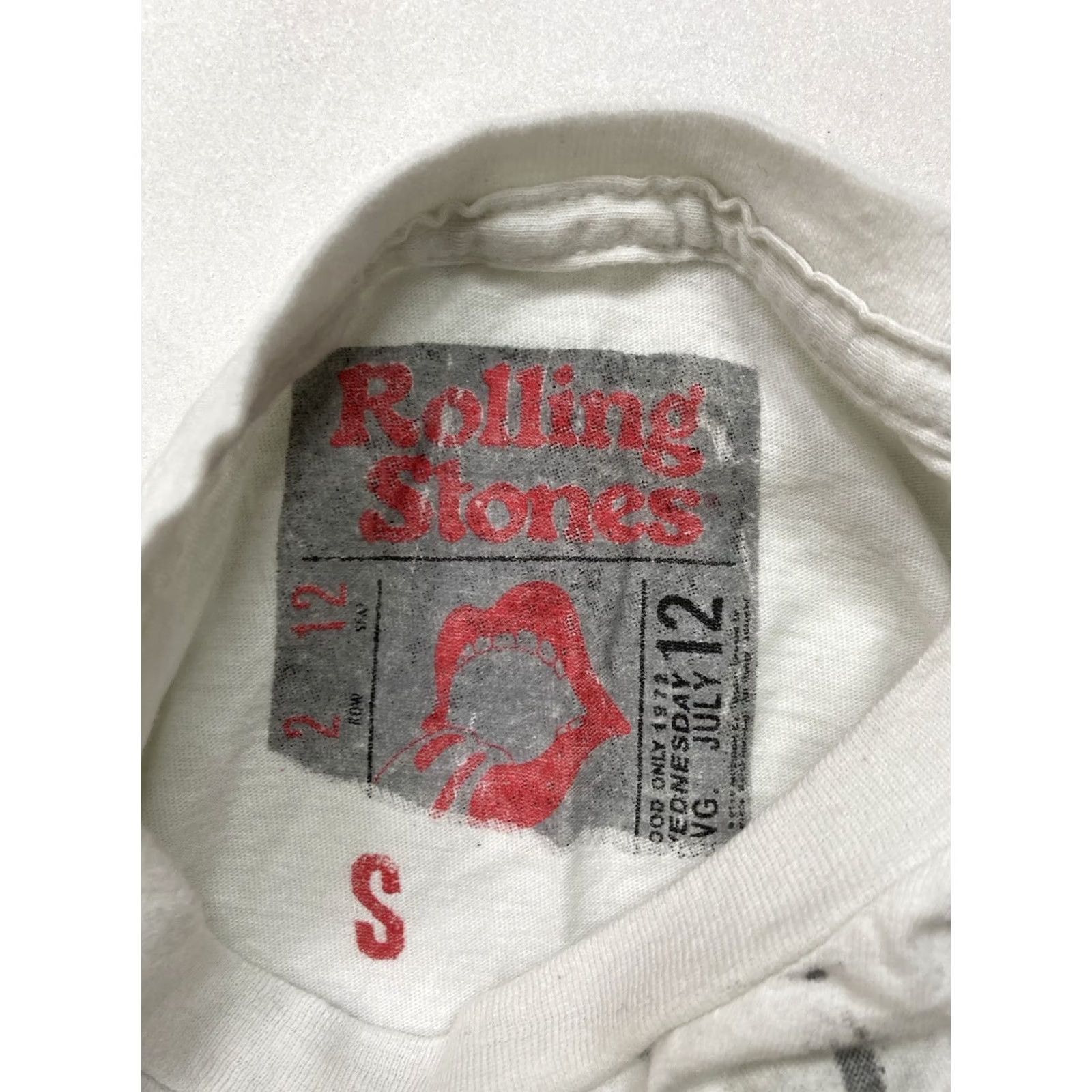 Vintage The Rolling Stones Music Graphic T-shirt Men Small White Short Sleeve Size US S / EU 44-46 / 1 - 4 Thumbnail