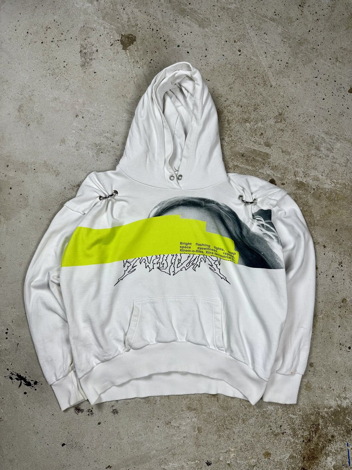 Diesel × Japanese Brand Diesel Psycho Archive Rave White Hoodie rare Size US M / EU 48-50 / 2 - 1 Thumbnail