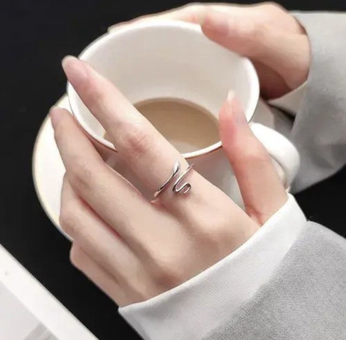 Vintage Charm Snake Finger Ring Size ONE SIZE - 1 Thumbnail