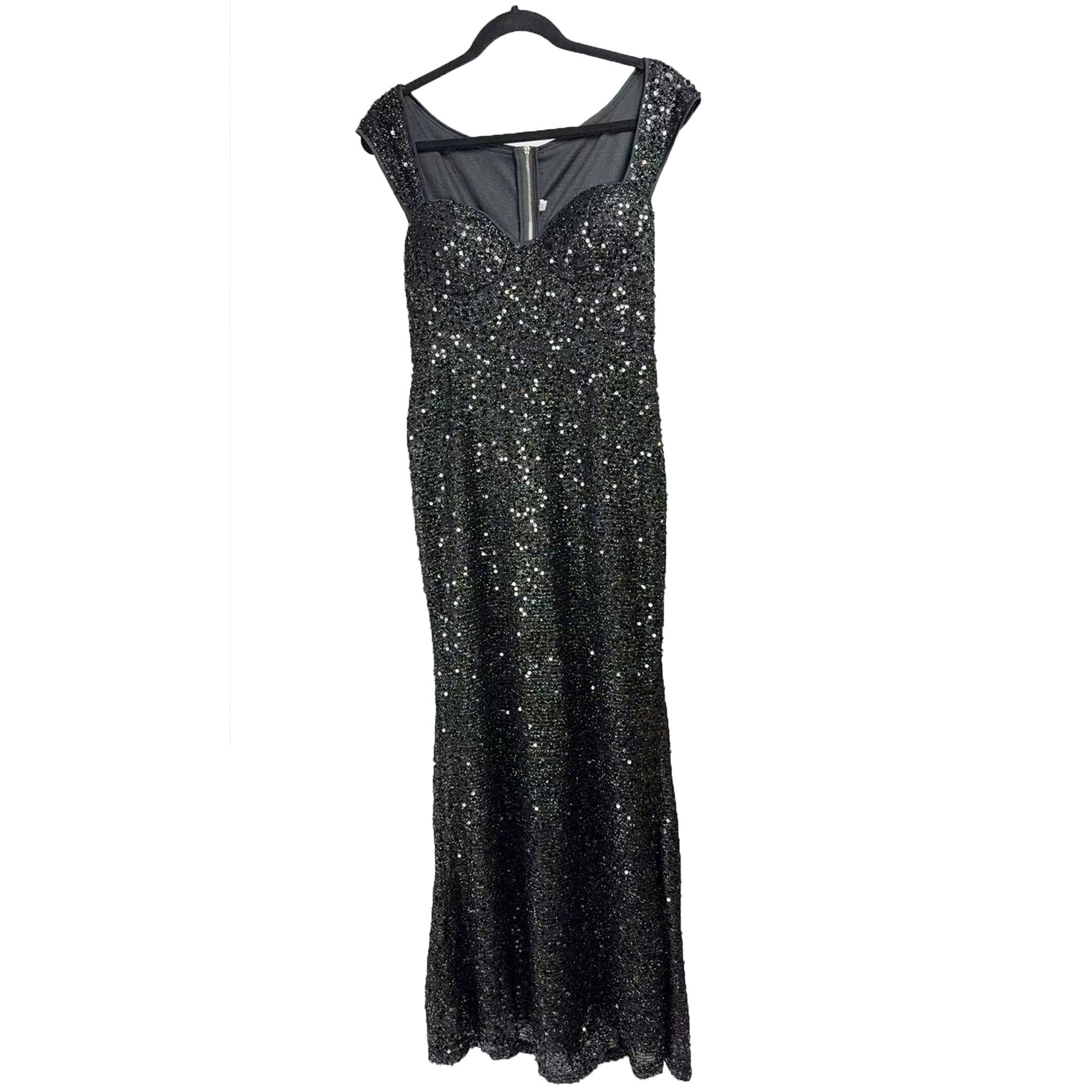 Other Women’s Shiny Sequin Maxi Evening Dress Party Wedding Gown Size M / US 6-8 / IT 42-44 - 1 Thumbnail