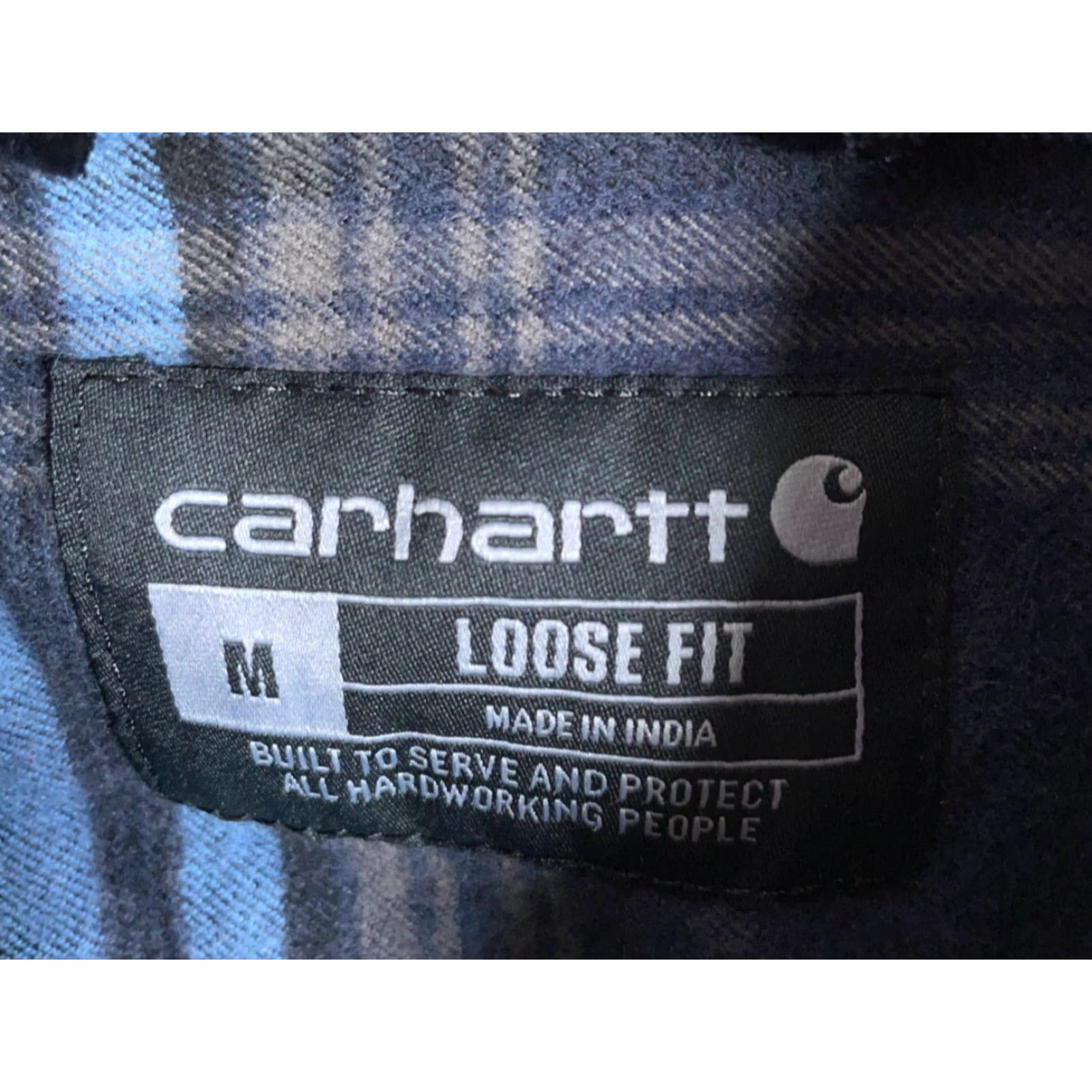 Carhartt VINTAGE Carhartt Flannel Shirt Mens Medium Blue Plaid 105947 412 Loose Fit Heavyweight Size US M / EU 48-50 / 2 - 3 Thumbnail