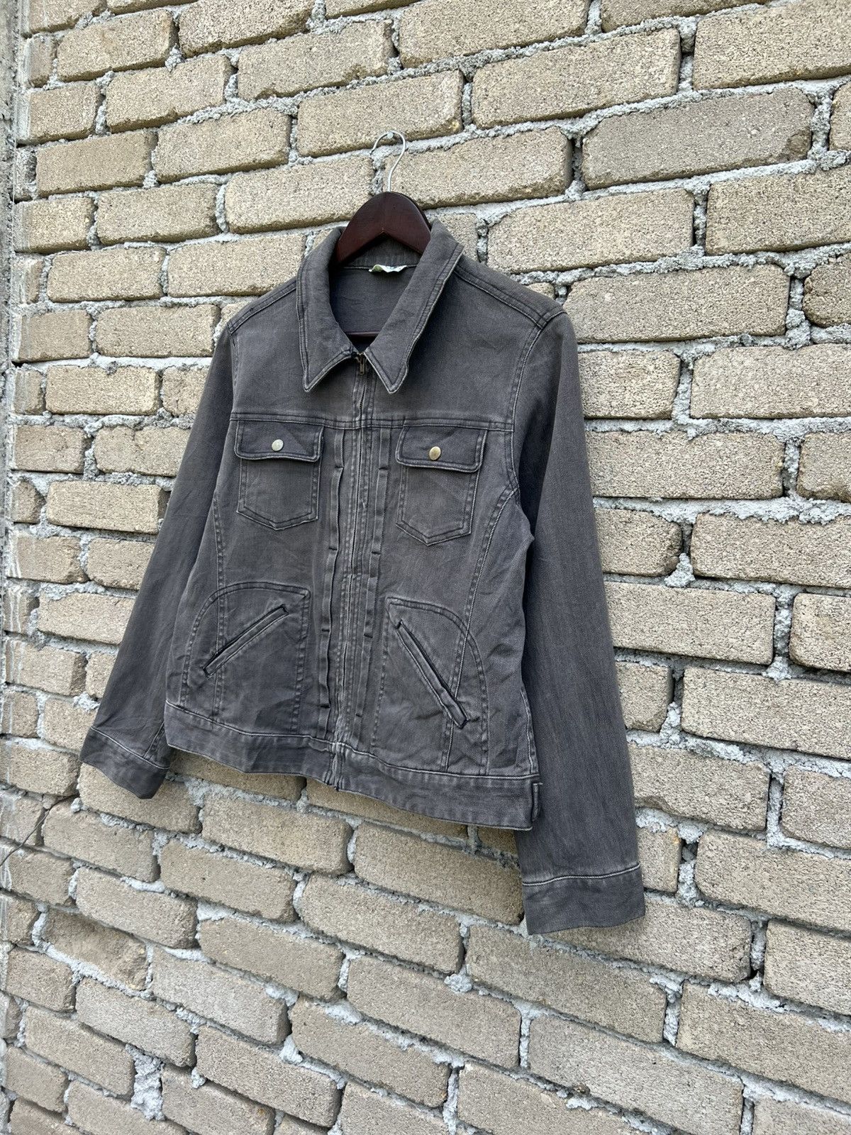Japanese Brand Paleo 2 Denim Zipper Jacket Size L / US 10 / IT 46 - 4 Thumbnail