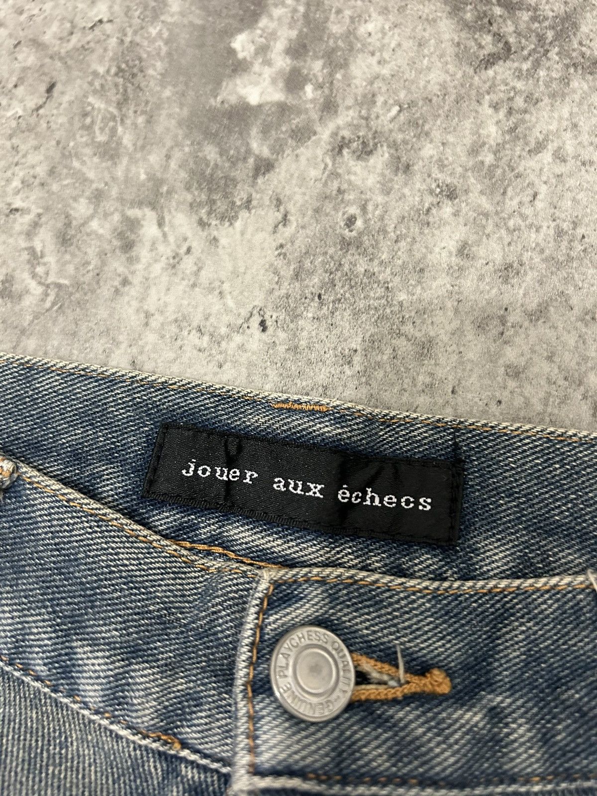 If Six Was Nine × Japanese Brand × Le Grande Bleu (L.G.B.) Vintage Jouer aux echecs Flare Jeans Size US 27 - 12 Thumbnail