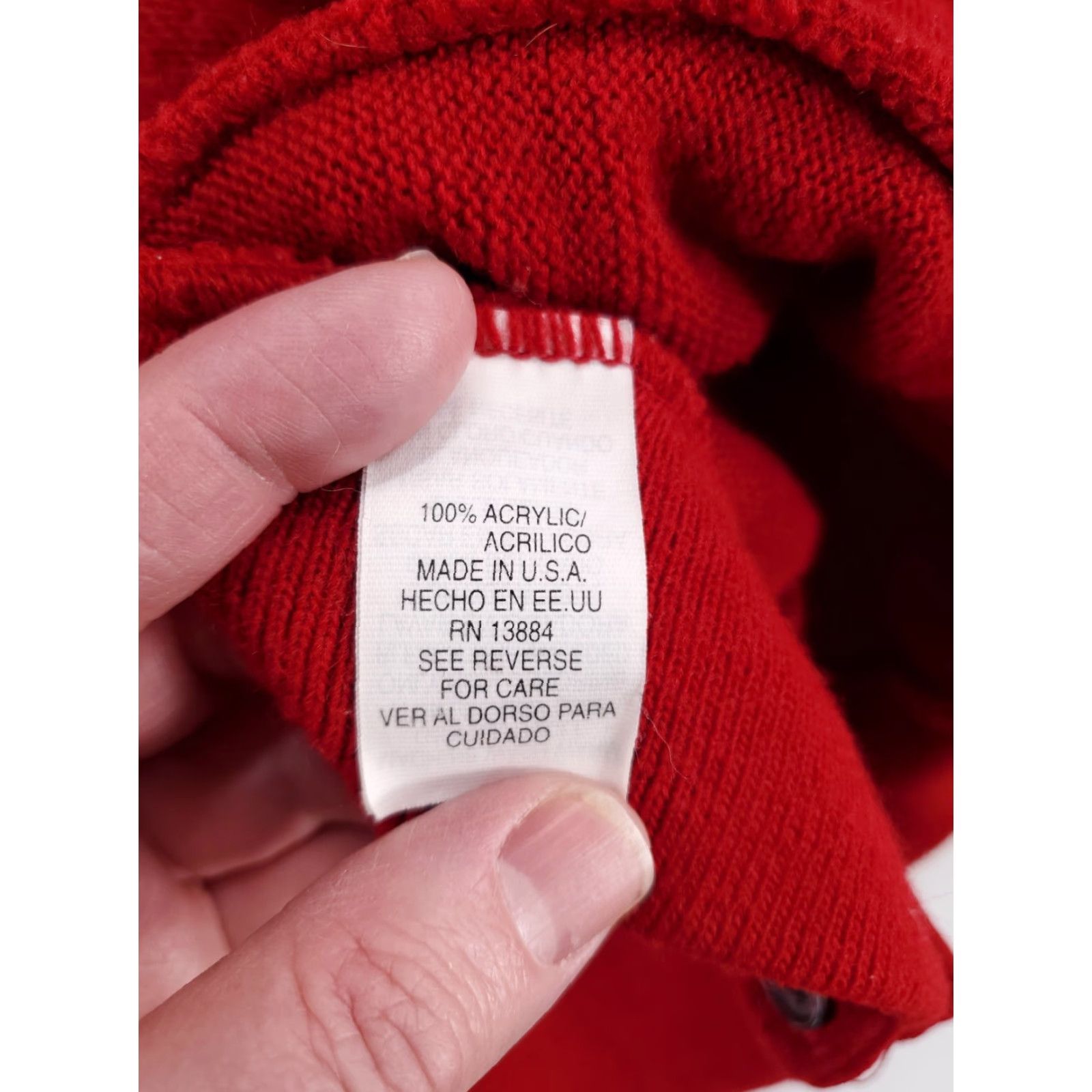 Jantzen Jantzen Cardigan Sweater Red Long Sleeve Mens XL VTG 80s 90s Classics Cardigan Stretch S/W Crewneck Size US XL / EU 56 / 4 - 3 Thumbnail
